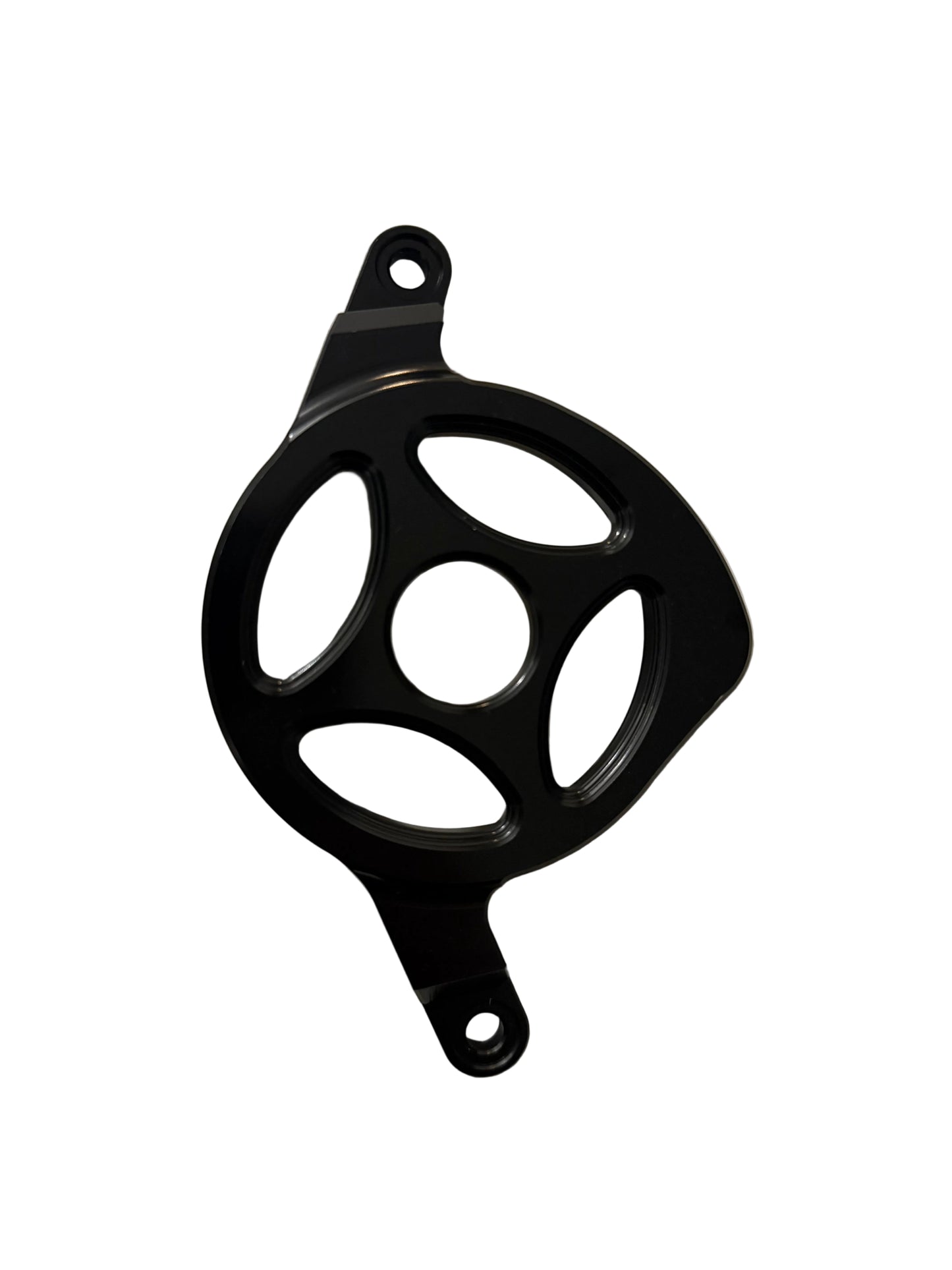 Midnight black XXX V2 dual mount motor cover for Talaria X3, anodized billet