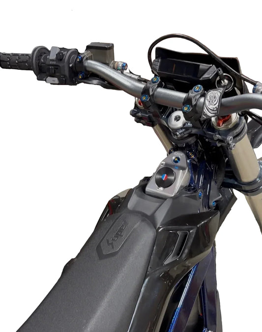 Grade 5 titanium handlebar and brake bolt kit for the Surron Ultra Bee