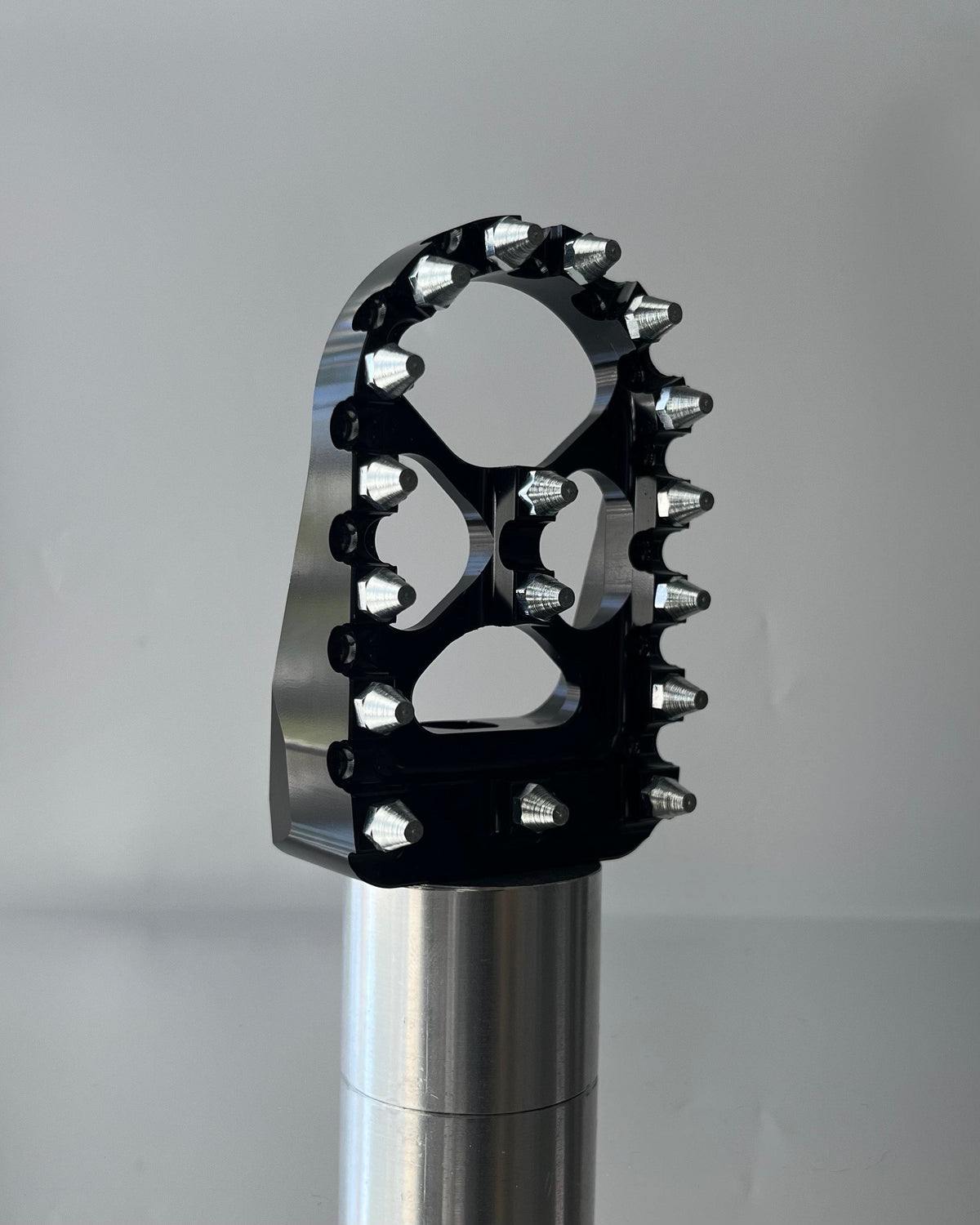 Black e-bike pedal delete peg kit