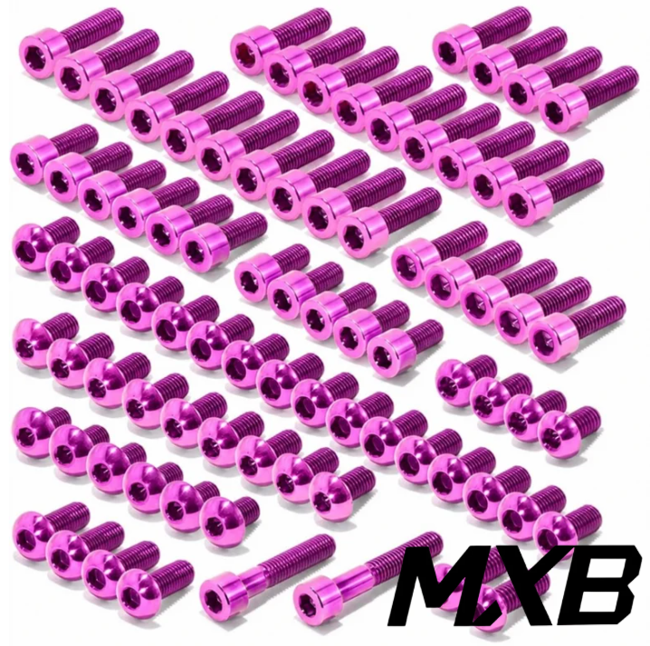 Grade 5 titanium bolt kit for Formula emoto brake mounts, reservoirs and lever pivots